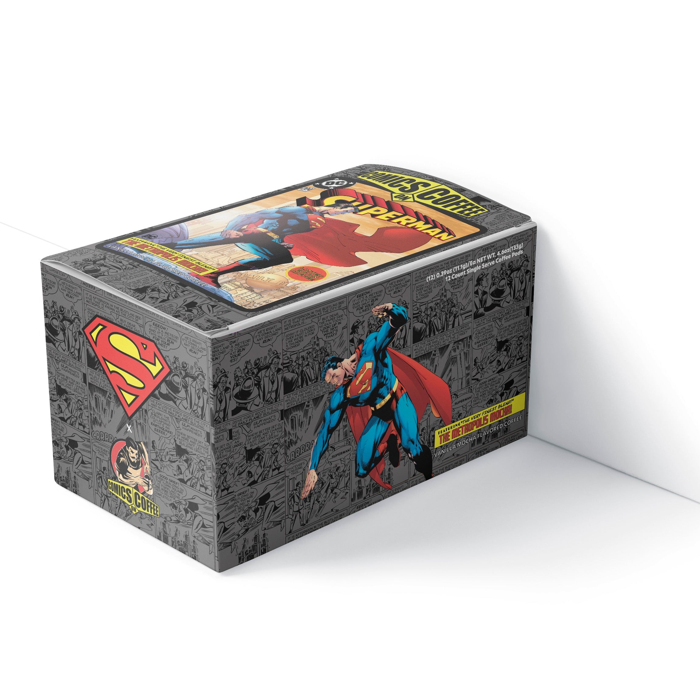 Superman™ (12ct K-PODS Box) Metropolis Mocha Coffee – Heroic Coffee & Tea
